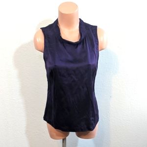 Ann Taylor Purple Silk Charmeuse Blouse